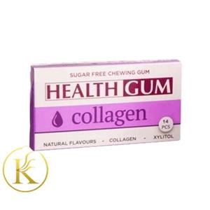 ادامس healthgum مدل کلاژن بدون شکر بسته ی 14 عددی 27 گرم 