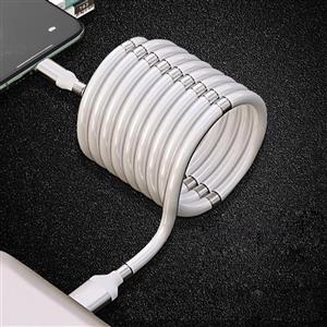 کابل شارژ type c مگنتی جمع شو با بدنه ژله ای