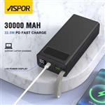 Aspor 30000mAh 22.5W PD Fast Charging Power bank A306