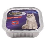 خوراک کاسه ای گربه باتچرز مدل CLASSIC BEEF وزن 100 گرمی