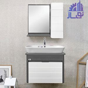 روشویی کابینتی صدف مدل گریس طوسی 