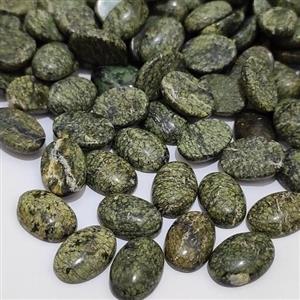 نگین سرپانتین سبز معروف به زوعه مار شجر ی سایز 10در14 مناسب رکاب