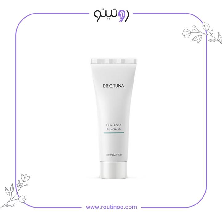 ژل شستشوی صورت پوست چرب دکتر سی تونا فارماسی درخت چای  تی تری dr.c.tuna tea treeحجم 100ml