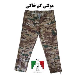 شلوار شش جیب آلفا ایرانی مولتی کم خاکی استتار چریکی کوهنوردی پیاده روی کار نظامی 6جیب 