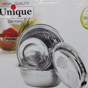ست 3تیکه لگن وآبکش ورنده .سایز 30.مارک یونیک