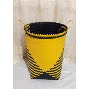 سبد لباس  چرک و نظم دهنده لباس و اسباب بازی دست بافت تسمه ای قابل شستوشو و ماندگاری بالا تسمه بافی