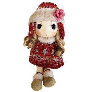 عروسک مدل دختر زمستانی کلاه روسی ارتفاع 40 سانتی متر 