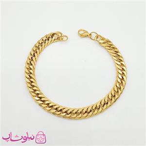 دستبند مردانه استیل طرح کارتیه طلایی