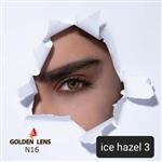 لنز چشم رنگی برند گلدن لنز شماره16 رنگ ice hazel 3