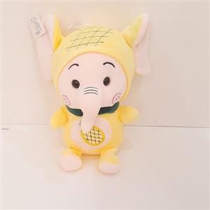 عروسک فیل سینه میوه ای نانو اورجینال ضد حساسیت (25 سانتی)رنگ  زرد اناناس