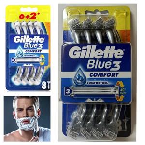 تیغ اصلاح ژیلیت gillette blue 3 ( کلمبیا ) بسته 8 عددی