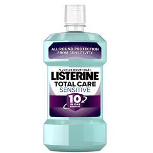 دهان شویه لیسترین Listerine Total Care Sensitive MouthWash ضد حساسیت حجم 500 میل