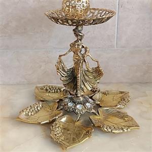 هفت سین برنجی بانو ،هفت سین برنجی برگ،به همراه جای سبزه  (اردوخوری) کد 215