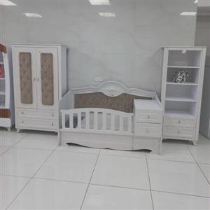 تخت کاناپه ای  لمسه خور سرویس نوزادی ام دی اف تخت و کمدMDF درجه یک تخت و کمد و گهواره نوزاد نوجوان  تخت خواب