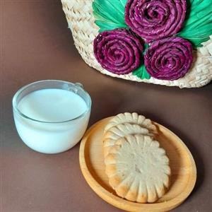 بیسکوئیت سالم گل محمدی باشکر قهوه ای(210گرمی)