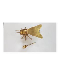 Me Shop ظرف عسل خوری سرامیک با قاشق چوبی طرح زنبور
