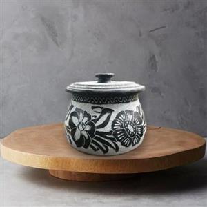 قابلمه و دیزی سنگی 6 نفره قلم خورده(10 نفره خورشتی) عالی و درجه یک 