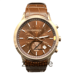 ساعت مچی مردانه سیتیزن وی آی پی کرنوگراف Citizen VIP Chronograph Rosegold Brown