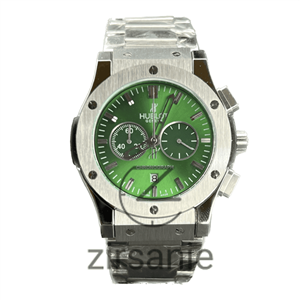 ساعت مچی مردانه هابلوت کرنوگراف کلاسیک Hublot Chronograph Classic Silver Green 