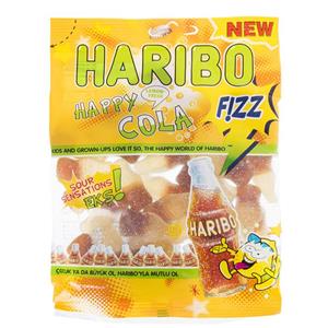 پاستیل هاریبو مدل Happy Cola Fizz مقدار ۱۳۰ گرم