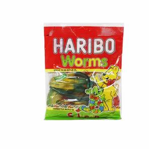 پاستیل هاریبو مدل Worms مقدار 130 گرم Haribo Worms Gummy Candy 130gr