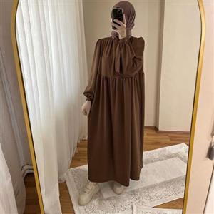 پیراهن مانتویی استین گره دار