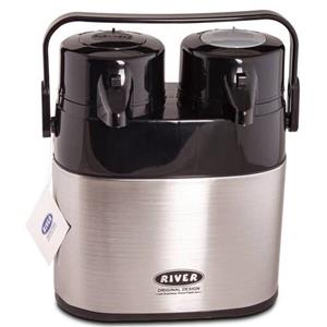 فلاسک پمپی دوقلو استیل برند ریور