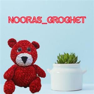 عروسک بافتنی باب (خرس قرمز ) عالی برای ولنتاین و هدیه به دوستانتون با مناسب