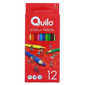 مداد رنگی 12 رنگ جعبه مقوایی کویلو QUILO