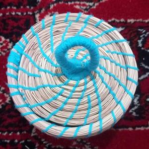 قندان،شکلات خوری، قندون حصیری، شکلات خوری حصیری،آجیل خوری،جاحبوباتی، بانکه حصیری