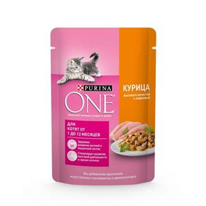 پوچ بچه گربه پورینا وان طعم مرغ  Purina one