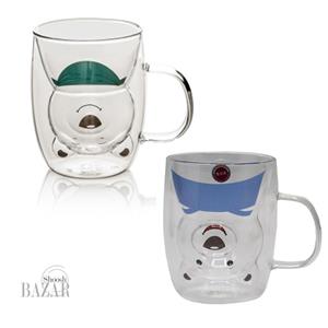 لیوان پیرکس دوجداره بی وی کی کد 316002 (دو طرح)