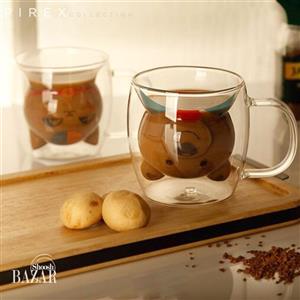 فنجان پیرکس دوجداره بی وی کی 316001 (دو طرح)