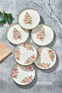 سرویس بشقاب کیک 20 سانتی متری کارلینا مجموعه 6 عددی