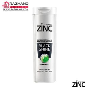 شامپو زینک مشکی مدل Black Shine حجم 340 میلی لیتر