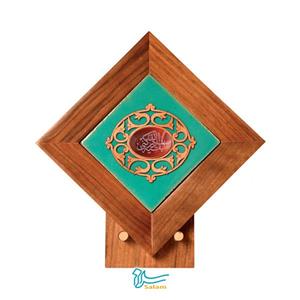 تندیس کاشی لعابدار سنتی و عقیق سلام طرح یا بقیه الله ادرکنی- 