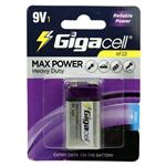 باتری کتابی گیگاسل Gigacell  MAX POWER 6F22 9V کارتی