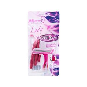 مکس لیدی تیغ 3لبه صابون دار زنانه 4عدد