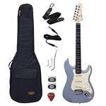 گیتار برقی Sqoe Electric Guitar Stratocaster  Mate Finish Spain برند سایز کامل با لوازم جانبی (خاکستری براق)  ارسال 15 الی 20 روز کاری