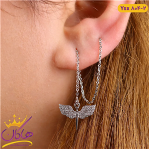 گوشواره استیل زنانه فرشته بخیه ای | ysx 804/2