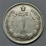 سکه ایرانی ۱ ریال نقره رضاشاه پهلوی ۱۳۱۰ (AU)