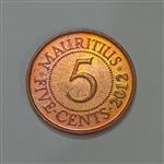 سکه کلکسیونی ۵ سنت کمیاب جزیره موریس ۲۰۱۲