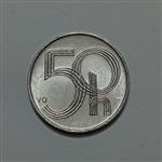 سکه خارجی ۵۰ هلر جمهوری چک ۲۰۰۱ (کیفیت بانکی)