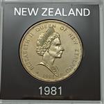 سکه خارجی کلکسیونی یک دلار نیوزلند 1981 – بسیار کمیاب