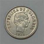 سکه خارجی ۲۰ سنتاوو کمیاب کلمبیا ۱۹۷۱
