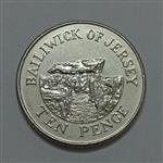 سکه کلکسیونی ۱۰ پنس جرزی ۲۰۱۴ ملکه الیزابت – کمیاب