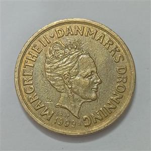 سکه خارجی ۱۰ کرون کمیاب دانمارک ۱۹۹۹ 