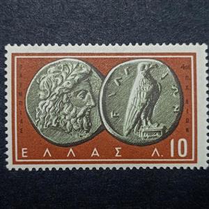 تمبر کلکسیونی سکه های باستانی یونان ۱۹۵۹ 