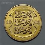 سکه کلکسیونی ۱ کرون کمیاب استونی ۱۹۹۸ (کیفیت بانکی)