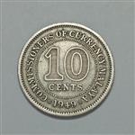 سکه کلکسیونی ۱۰ سنت مالایا مستعمره انگلیس ۱۹۴۹ جرج ششم